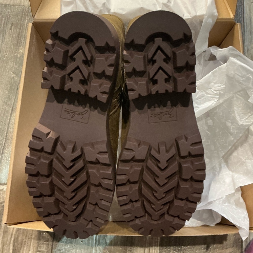 Zodiac Brown Combat & Moto Boots Size 6 - Picture 7 of 11